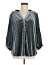 Umgee Silver 3/4 Sleeve Blouse Size M - photo 1