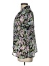 Sag Harbor 100% Polyester Floral Black Short Sleeve Blouse Size L - photo 5