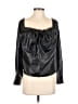 RtA Denim Black 3/4 Sleeve Blouse Size 4 - photo 1
