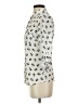 Freebird 100% Polyester Animal Print Ivory 3/4 Sleeve Blouse Size S - photo 5