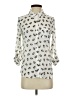 Freebird 100% Polyester Animal Print Ivory 3/4 Sleeve Blouse Size S - photo 1