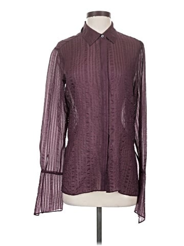 FRAME Long Sleeve Silk Top (view 1)