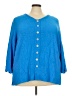 MULTIPLES Blue 3/4 Sleeve Blouse Size 3X - photo 1