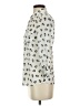 Freebird 100% Polyester Animal Print Ivory 3/4 Sleeve Blouse Size S - photo 5