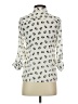 Freebird 100% Polyester Animal Print Ivory 3/4 Sleeve Blouse Size S - photo 2
