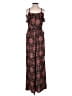 Xhilaration 100% Polyester Paisley Red Jumpsuit Size S - photo 2