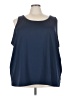 Maggie Barnes Blue Sleeveless T-Shirt Size 5XL - photo 1