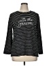 Talbots Stripes Black Long Sleeve Top Size 14 - 16 - photo 1
