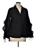 Harshman Solid Black 3/4 Sleeve Blouse Size L - photo 1
