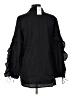Harshman Solid Black 3/4 Sleeve Blouse Size L - photo 2