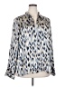 Nic + Zoe Animal Print Blue Long Sleeve Blouse Size 2X - photo 1