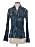Apt. 9 Metallic Blue Long Sleeve Blouse Size S - photo 1