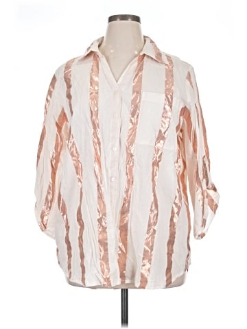 Ashley Stewart 3/4 Sleeve Button-Down Shirt (view 1)