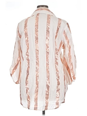 Ashley Stewart 3/4 Sleeve Button-Down Shirt (view 2)