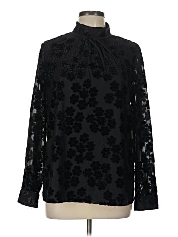Karl Lagerfeld Paris Long Sleeve Blouse (view 1)