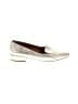 H By Halston 100% Leather Metallic Silver Flats Size 7 1/2 - photo 1