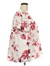 Lane Bryant 100% Polyester Floral Pink Ivory Short Sleeve Blouse Size 22 - photo 4
