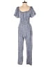 Sincerely Jules 100% Rayon Hearts Blue Jumpsuit Size M - photo 1