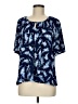 AK Anne Klein Blue Short Sleeve Blouse Size M - photo 1
