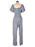 Sincerely Jules 100% Rayon Hearts Blue Jumpsuit Size M - photo 2