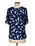 AK Anne Klein Blue Short Sleeve Blouse Size M - photo 2