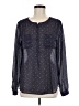 Ann Taylor LOFT Polka Dots Blue Long Sleeve Blouse Size M - photo 1
