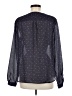 Ann Taylor LOFT Polka Dots Blue Long Sleeve Blouse Size M - photo 2