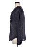 Ann Taylor LOFT Polka Dots Blue Long Sleeve Blouse Size M - photo 5