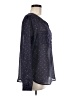 Ann Taylor LOFT Polka Dots Blue Long Sleeve Blouse Size M - photo 4
