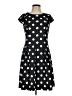 AB Studio Polka Dots Black Casual Dress Size 8 - photo 1