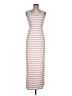Main Strip Stripes Silver Tan Casual Dress Size L - photo 1