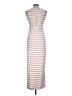 Main Strip Stripes Silver Tan Casual Dress Size L - photo 2