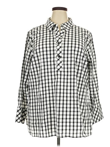 Talbots 3/4 Sleeve Button-Down Shirt (view 1)
