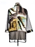 I.C. By Connie K 100% Polyester Print Silver 3/4 Sleeve Blouse Size 1X - photo 2
