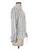 Rails Stripes Gray 3/4 Sleeve Blouse Size S - photo 4