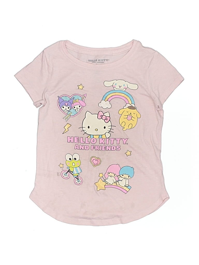 Pre-owned Hello Kitty Kids' Short Sleeve T-shirt In Pink