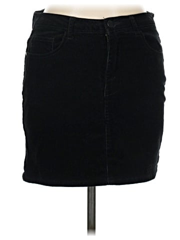 Black Label by C'est Toi Denim Skirt (view 1)