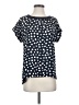 Ann Taylor LOFT 100% Polyester Stars Blue Short Sleeve Blouse Size S - photo 1