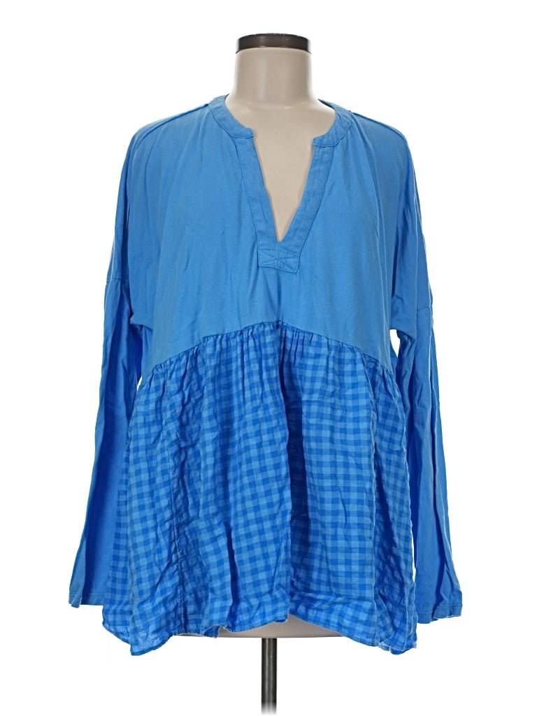 Pre-owned Pilcro 3/4 Sleeve Blouse In Blue