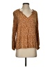 Old Navy 100% Viscose Brown Long Sleeve Blouse Size S - photo 1