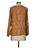 Old Navy 100% Viscose Brown Long Sleeve Blouse Size S - photo 2