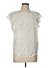 Ann Taylor LOFT Outlet 100% Polyester Ivory Short Sleeve Top Size L (petite) - photo 1