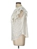 Ann Taylor LOFT Outlet 100% Polyester Ivory Short Sleeve Top Size L (petite) - photo 5