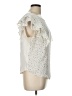 Ann Taylor LOFT Outlet 100% Polyester Ivory Short Sleeve Top Size L (petite) - photo 4