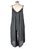 Millibon 100% Rayon Solid Gray Jumpsuit Size L - photo 2
