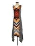 NY Collection Graphic Gray Casual Dress Size S - photo 1