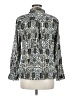 Appleseeds 100% Cotton Animal Print Silver Long Sleeve Blouse Size M (petite) - photo 2