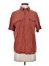 Shein Solid Brown Short Sleeve Button-Down Shirt Size S - photo 1