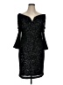 Vince Camuto Stars Black Cocktail Dress Size 14 - photo 1