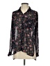 Hollister Floral Black Long Sleeve Blouse Size XS - photo 1